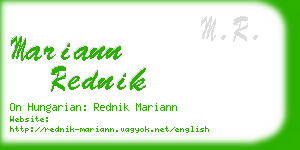 mariann rednik business card